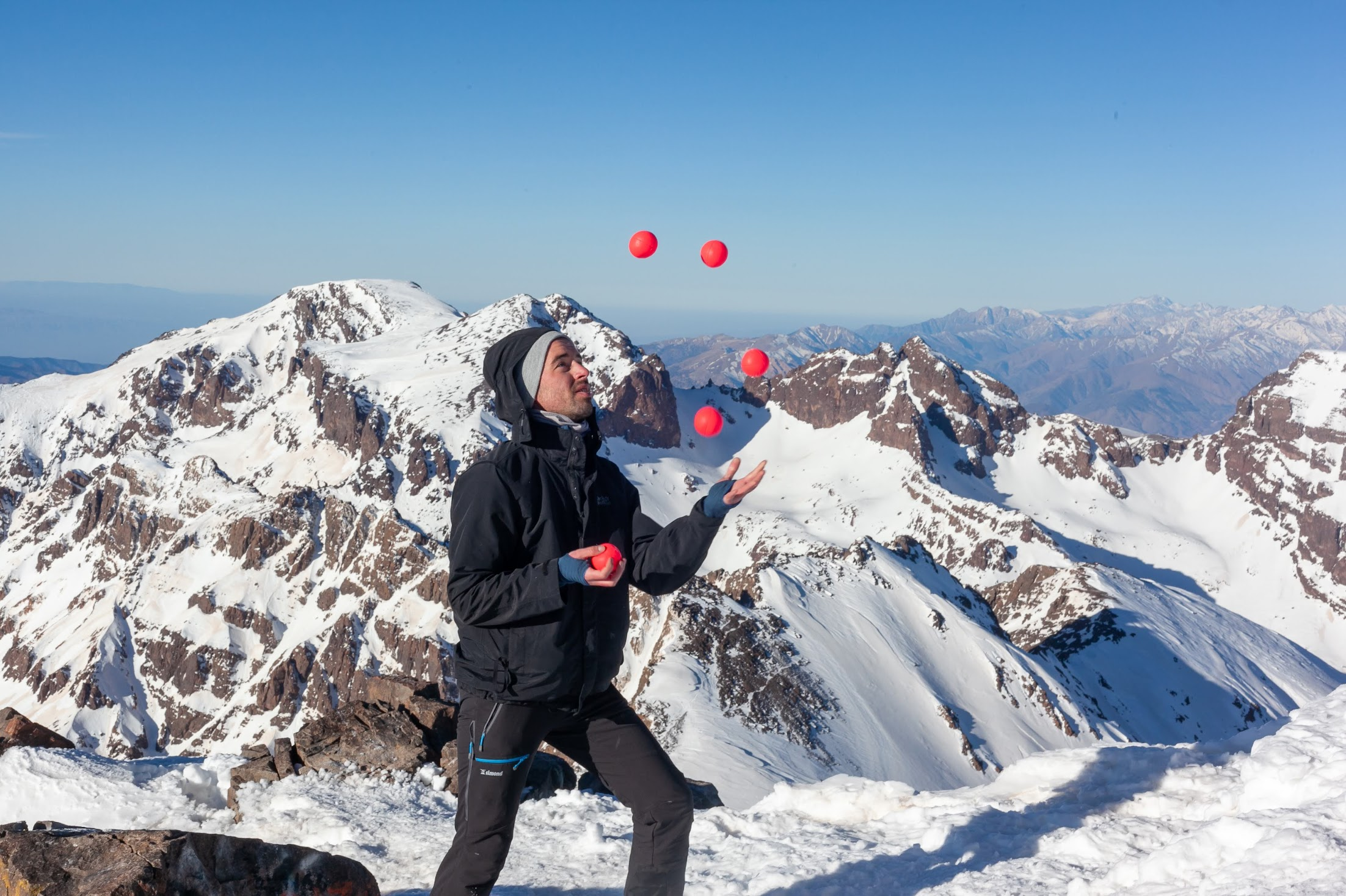 Pat juggling things